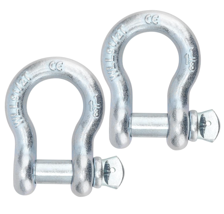 KEILEOHO 2 Pack 1 Inch D Ring Shackles