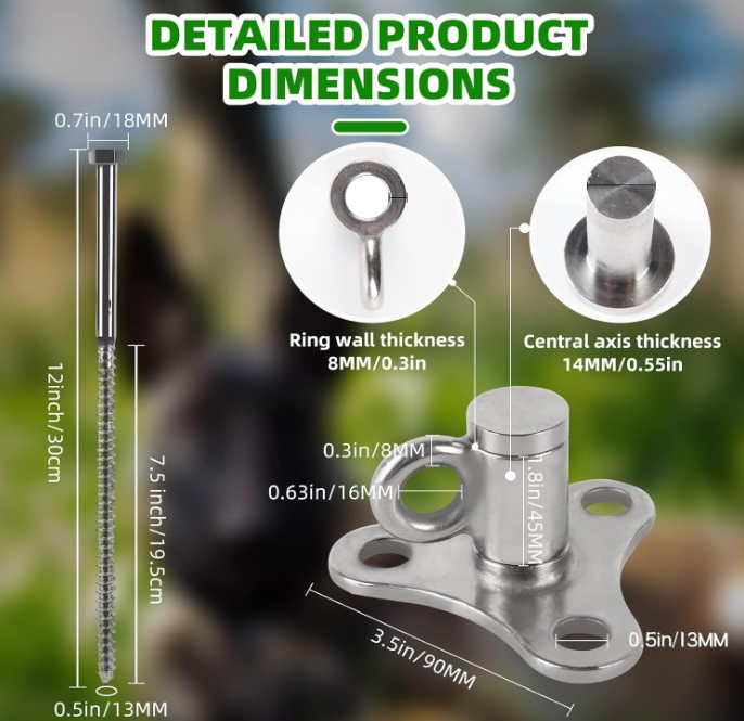 iklekione Dog Tie Out Stake - Image 3