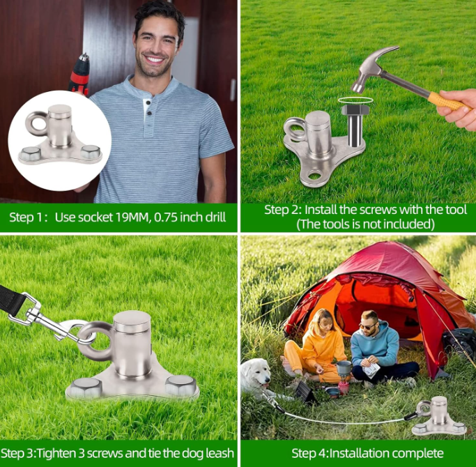 iklekione Dog Tie Out Stake - Image 6